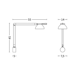 PC Task double arm | soft black