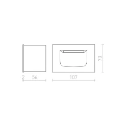 Per wall recessed | anthracite grey