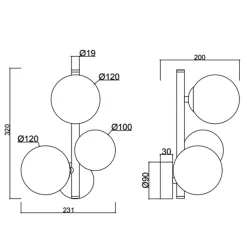 Perlage wall | satin brass
