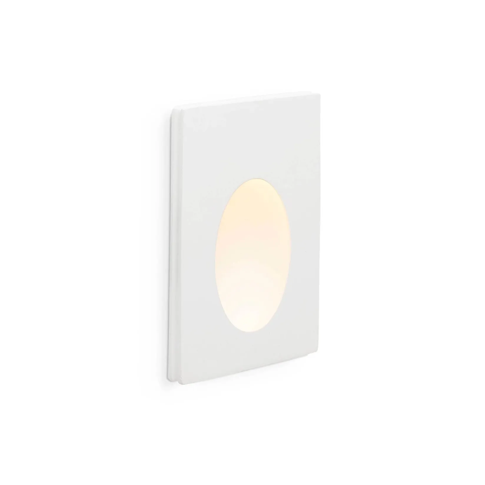 Plas oval recessed | plater white