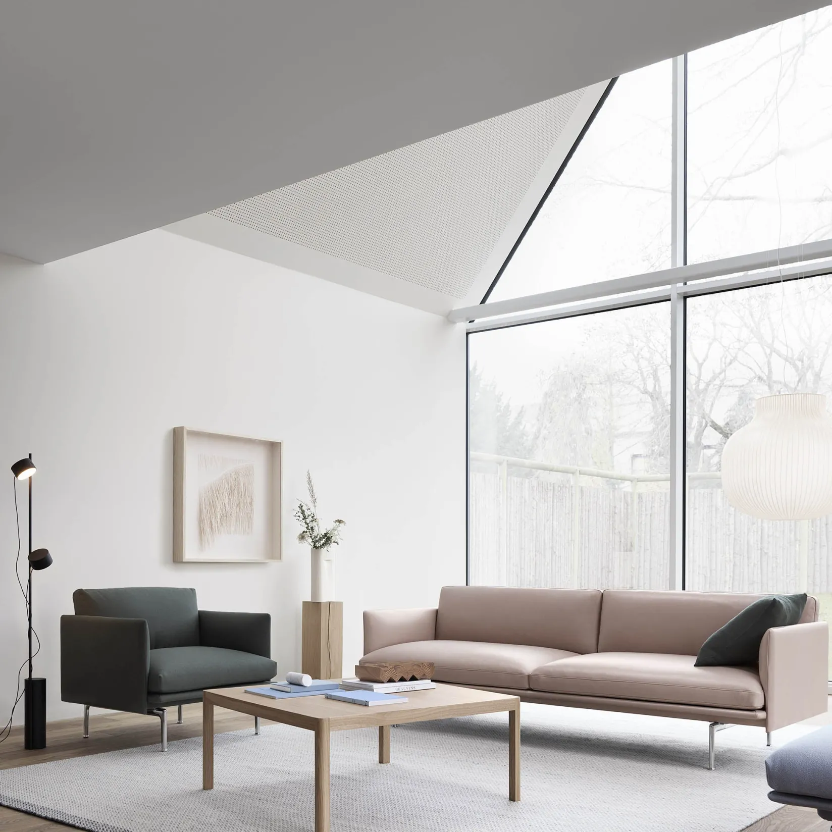 Post floor lamp | brown green