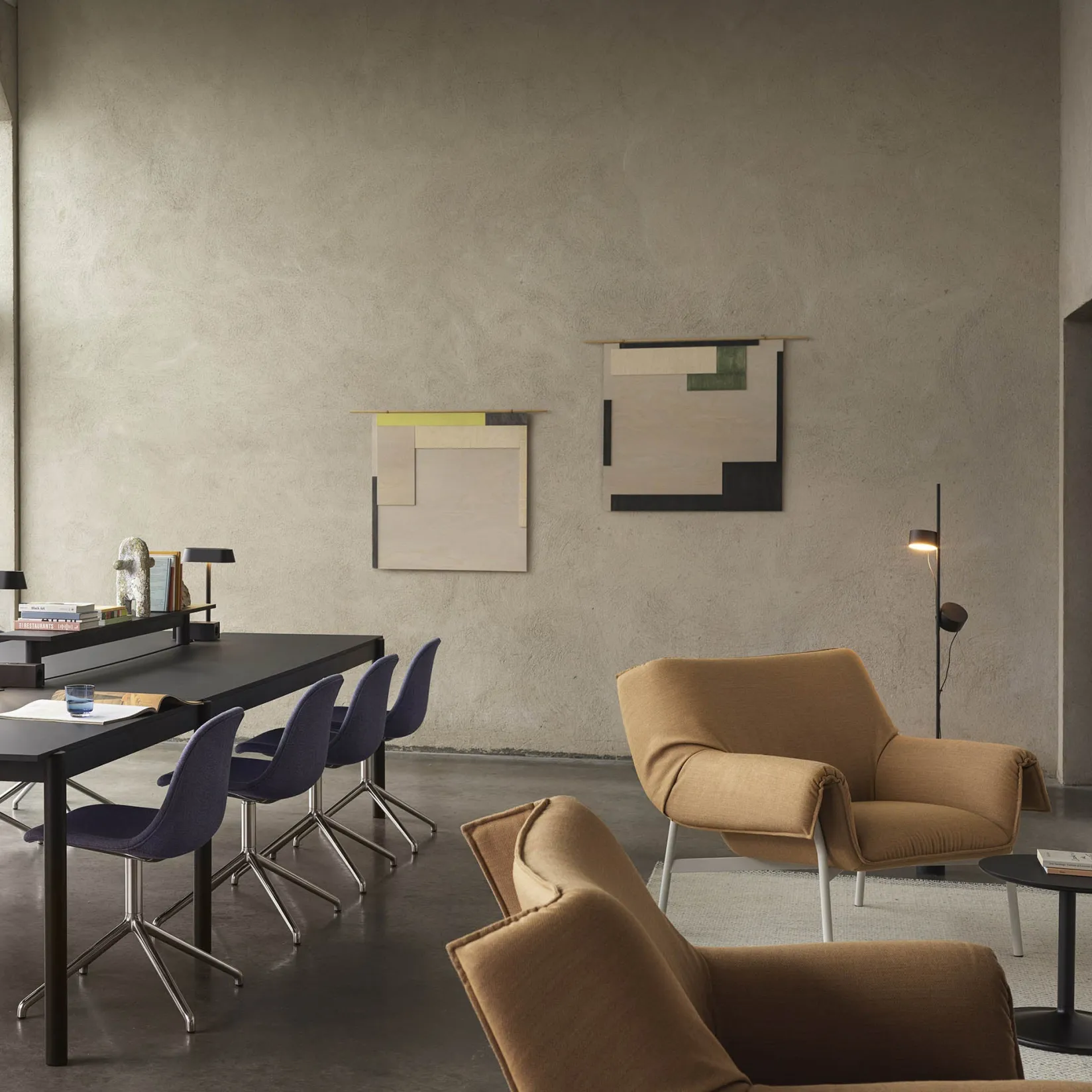 Post floor lamp | brown green