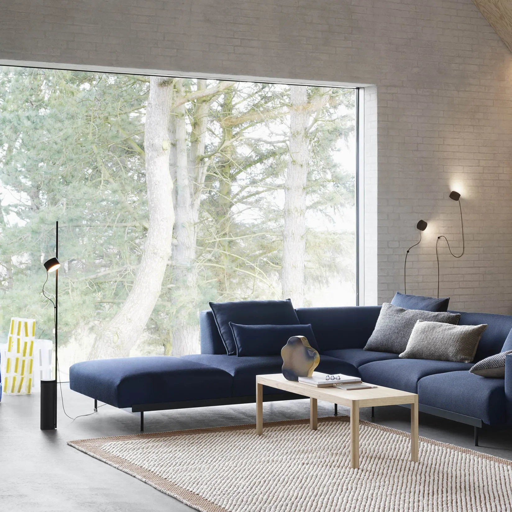 Post floor lamp | brown green