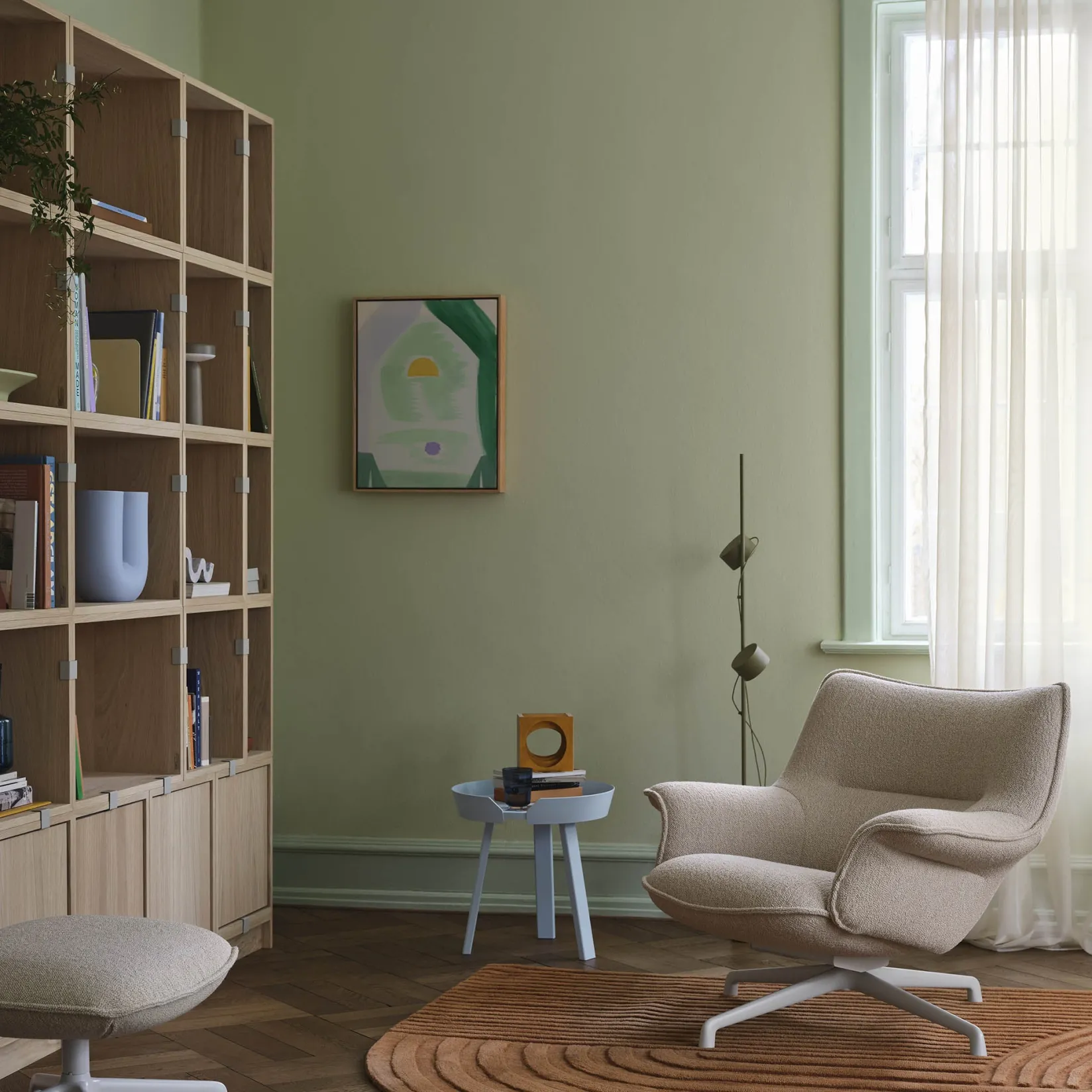 Post floor lamp | brown green