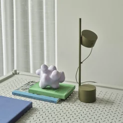 Post table lamp | brown green