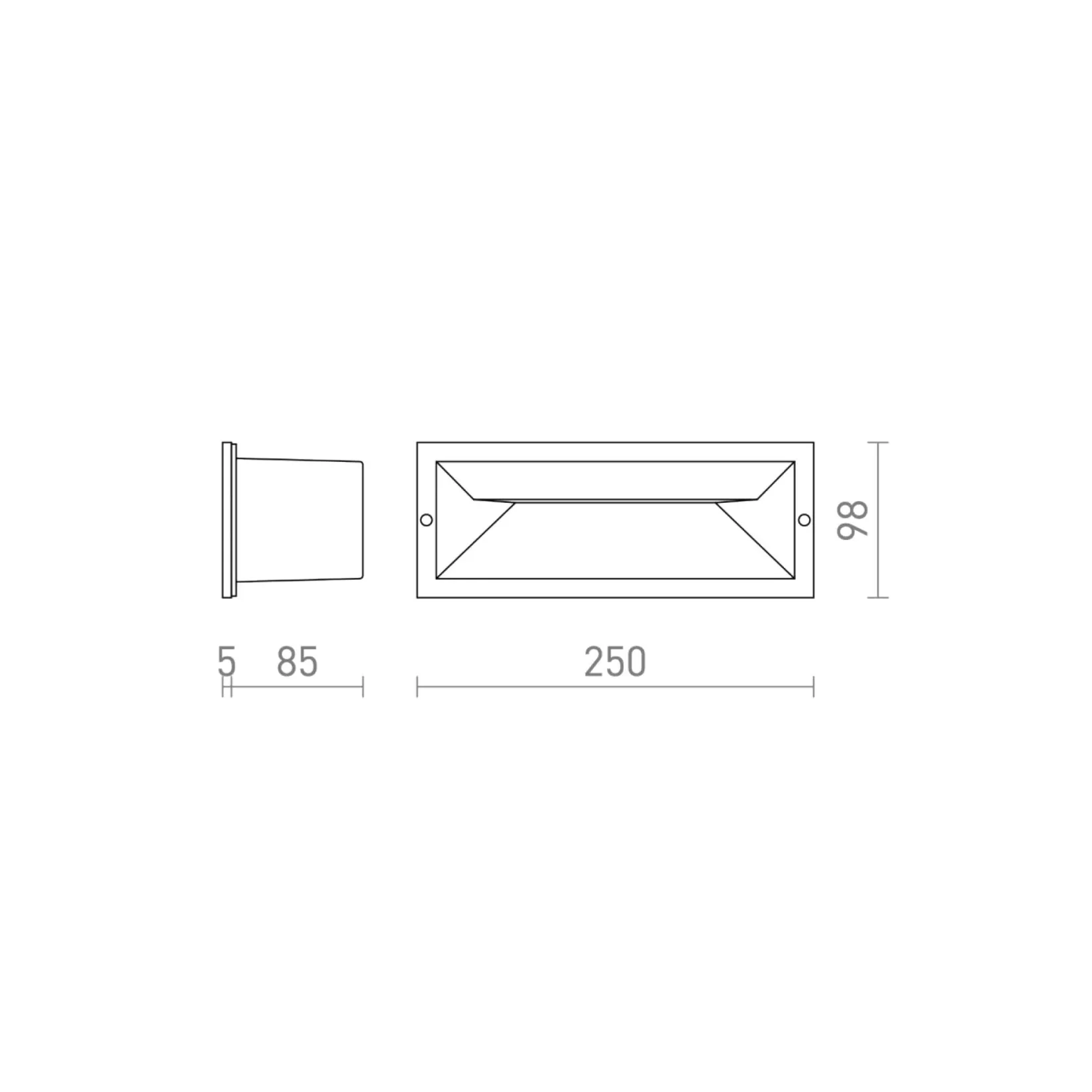 Ragg wall recessed IP65 | white