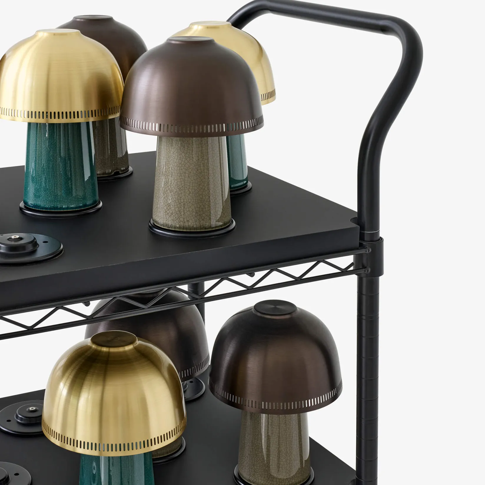 Raku SH8 portable | blue green & brass