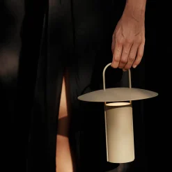 Ray portable table lamp | matte dusty green