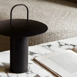 Ray portable table lamp | matte dusty green