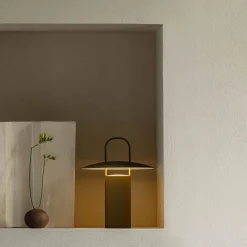Ray portable table lamp | matte dusty green