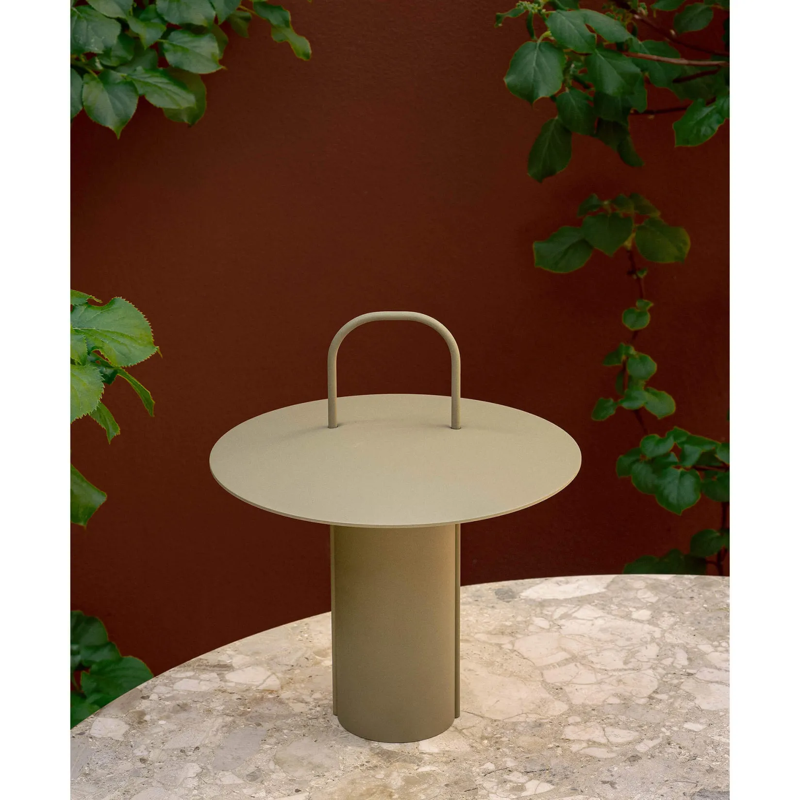 Ray portable table lamp | matte dusty green