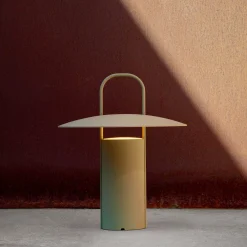 Ray portable table lamp | matte dusty green