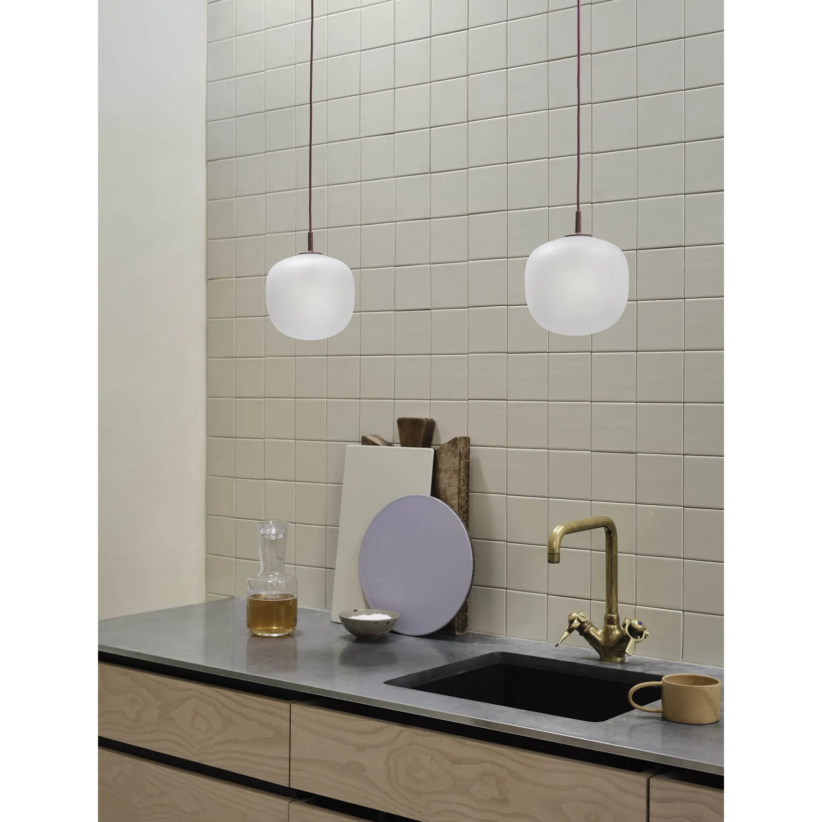 Rime pendant lamp ⌀12-⌀45 | deep red