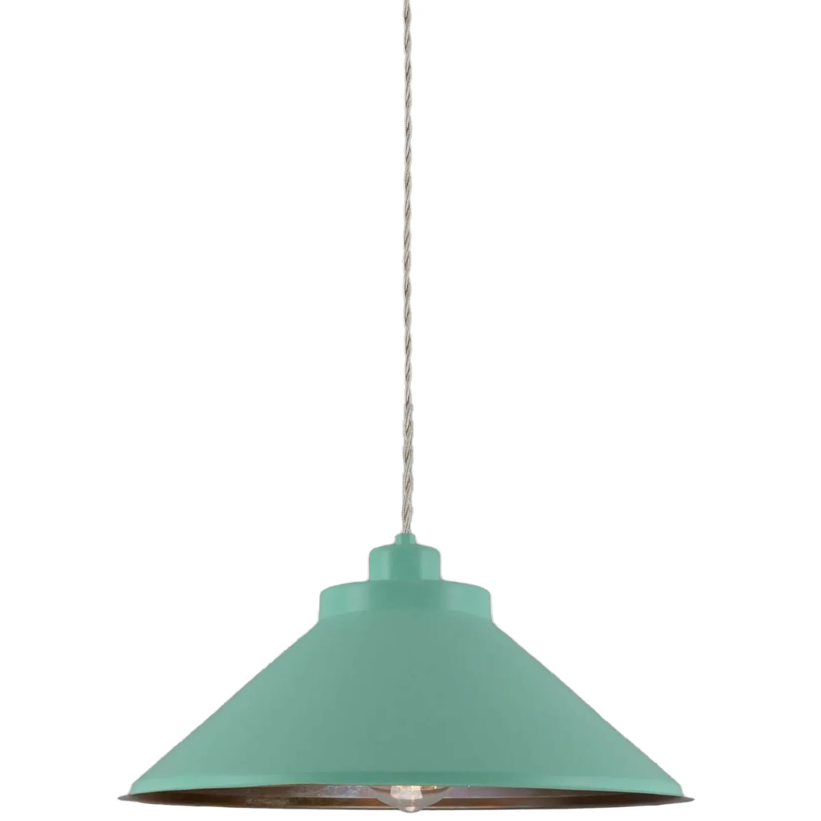 Rio coloured brass pendant 38cm | mint turquoise