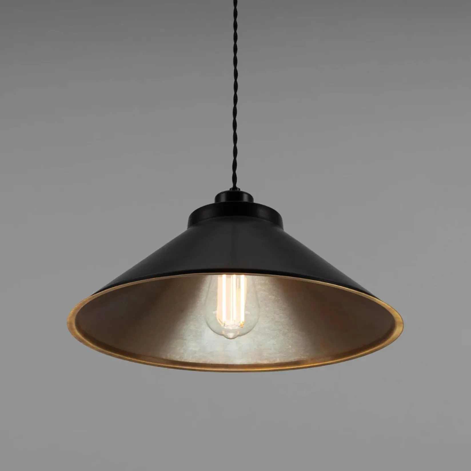 Rio coloured brass pendant 38cm | mint turquoise