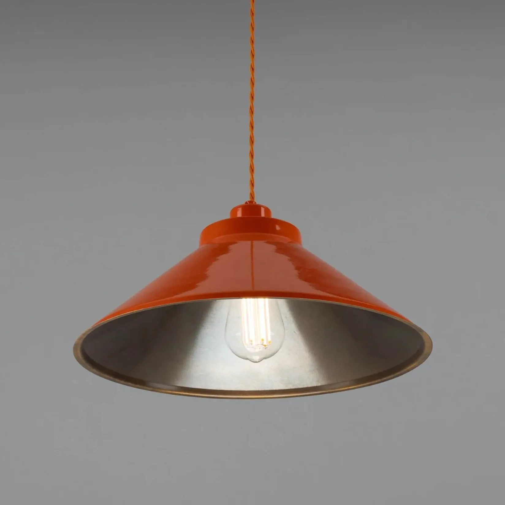Rio coloured brass pendant 38cm | mint turquoise