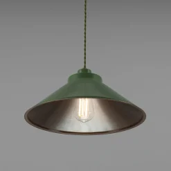 Rio coloured brass pendant 38cm | powder-coated orange