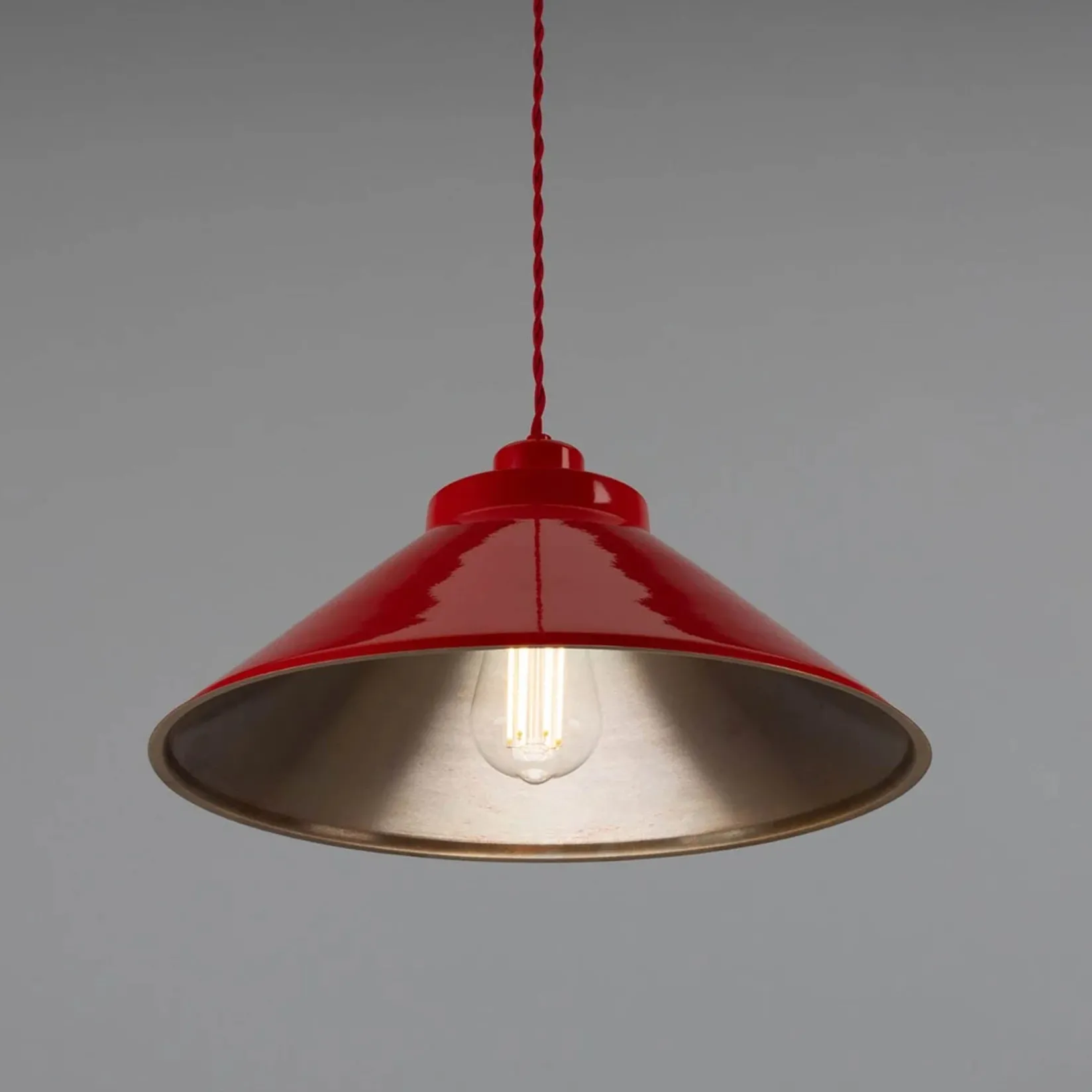 Rio vintage pendant 38cm | satin brass