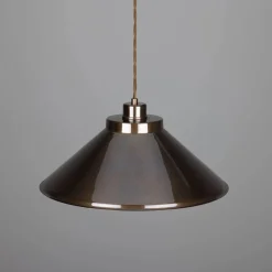 Rio vintage pendant 38cm | satin brass