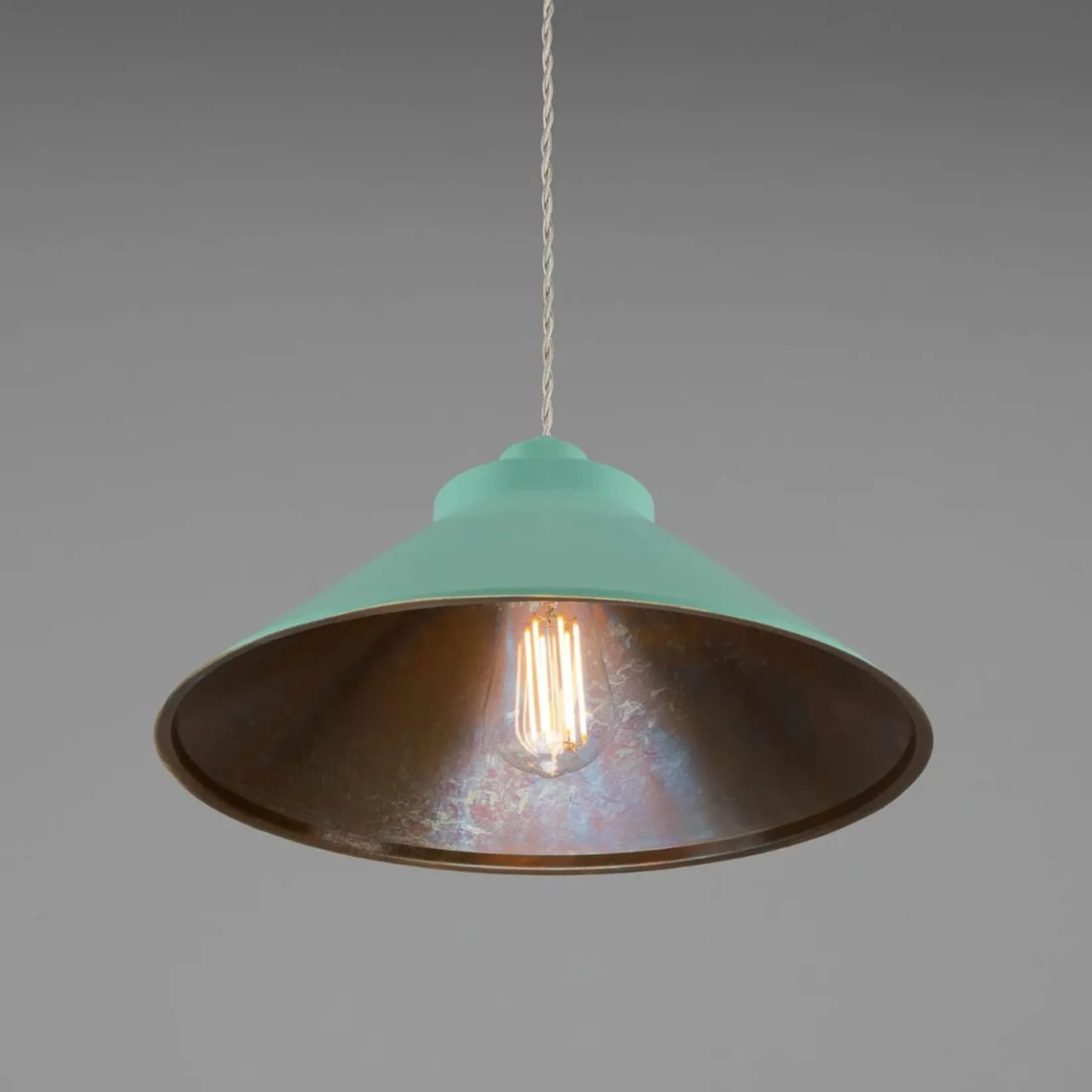 Rio vintage pendant 38cm | satin brass