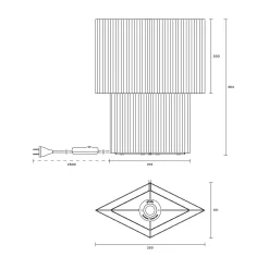 Romb 36 table lamp | cotton