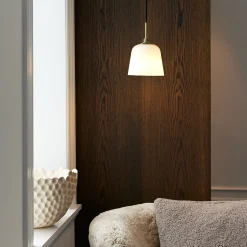 Room 49 pendant ⌀15-30 | opal white and antique brass