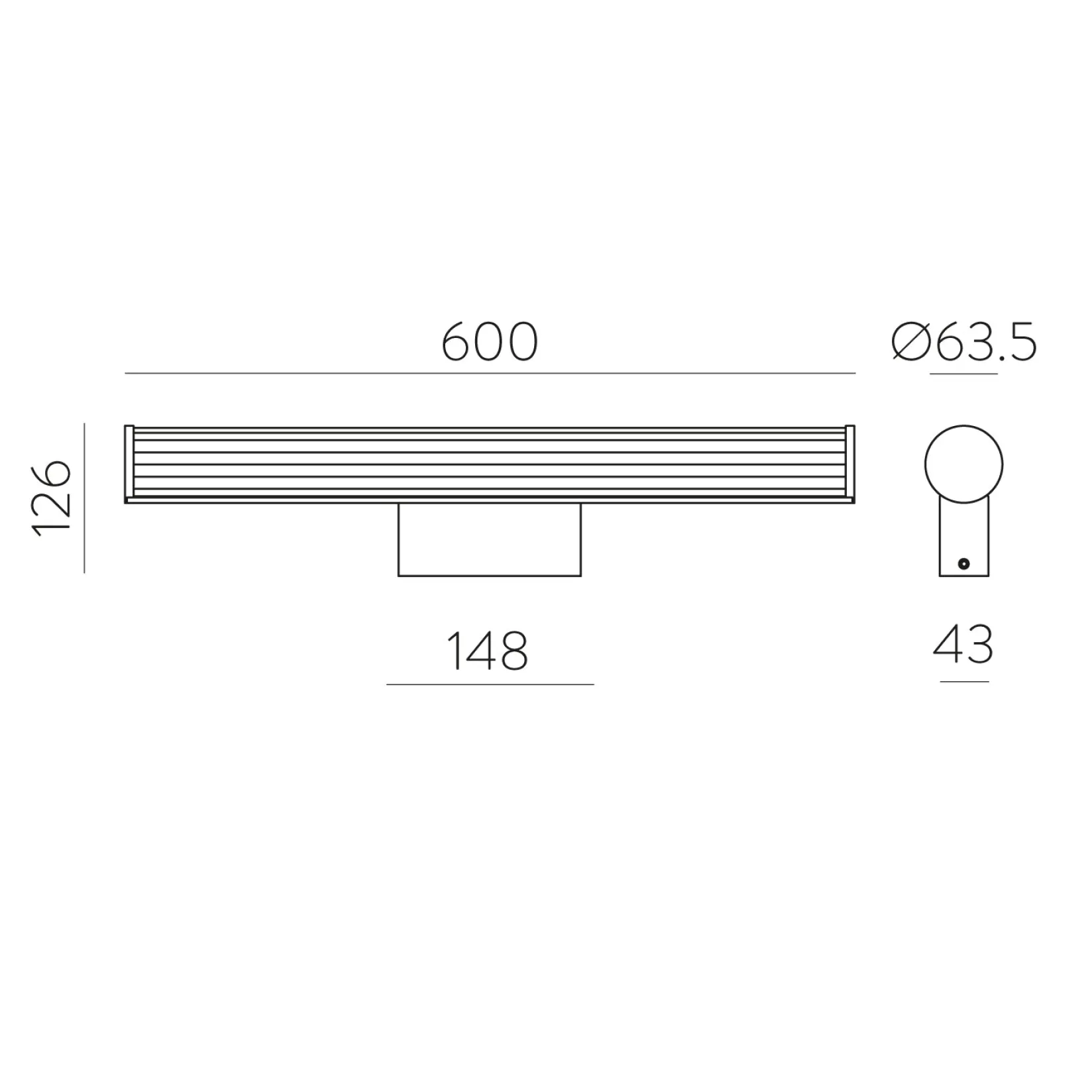 Sara IP44 wall 60-90 | chrome