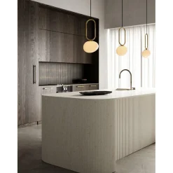 Shapes 22 | opal white brass