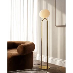 Shapes table | opal white brass