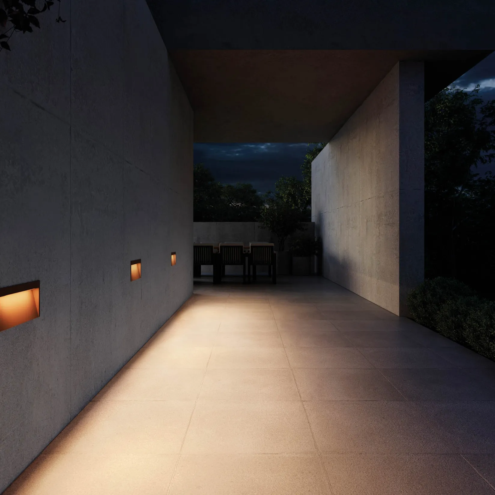 Slim outdoor wall IP65 | textured oxidon