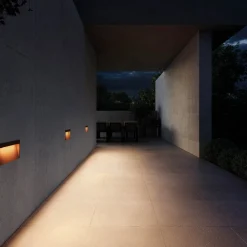 Slim outdoor wall IP65 | textured grey