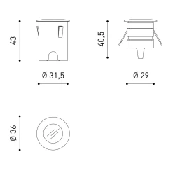Step micro XS recessed IP65 | white