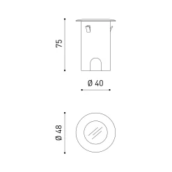 Step micro XS recessed IP65 | white