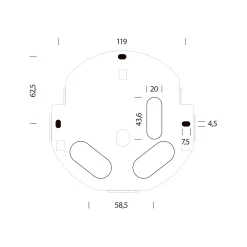 Team round wall light | white