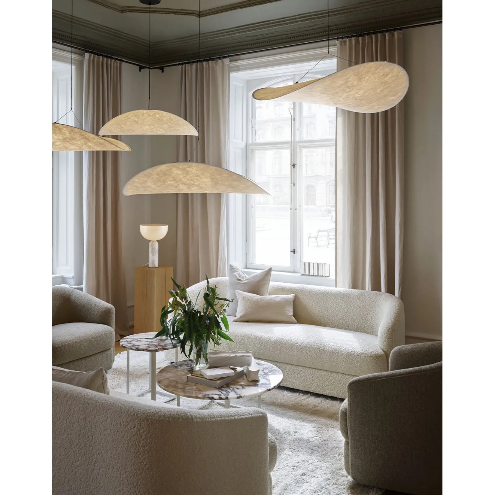 Tense pendant 55-120 | white Tyvek