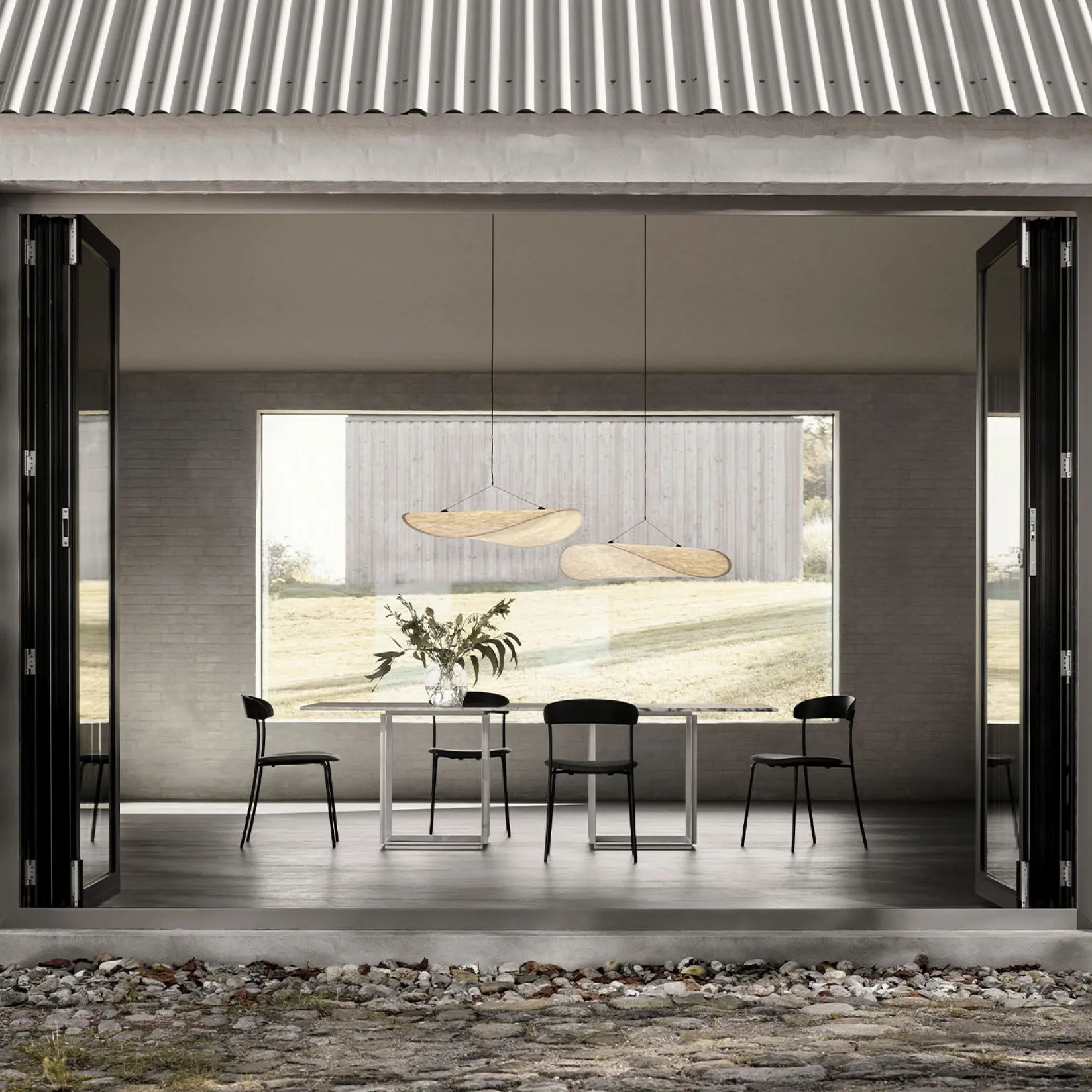 Tense pendant 55-120 | white Tyvek