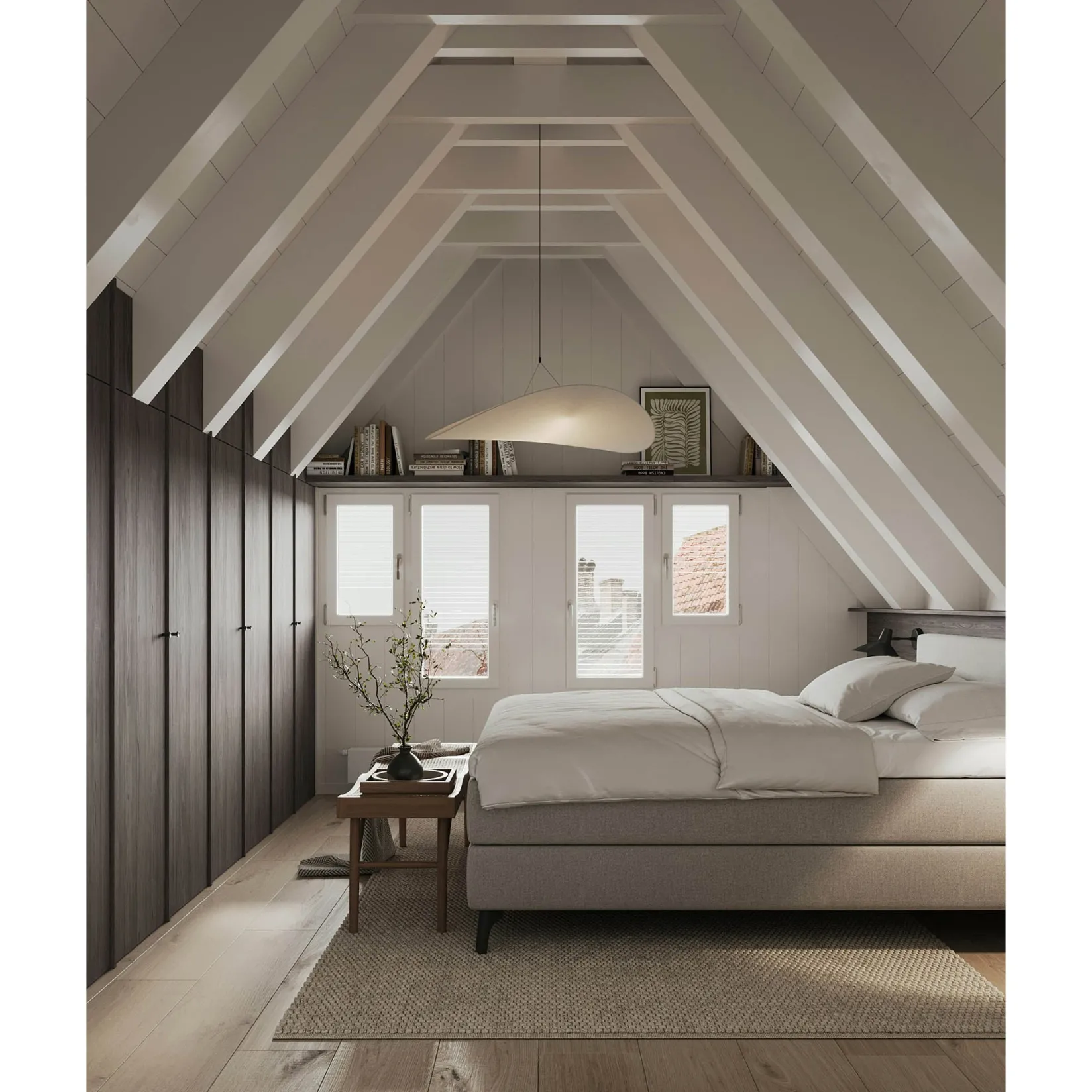 Tense pendant 55-120 | white Tyvek