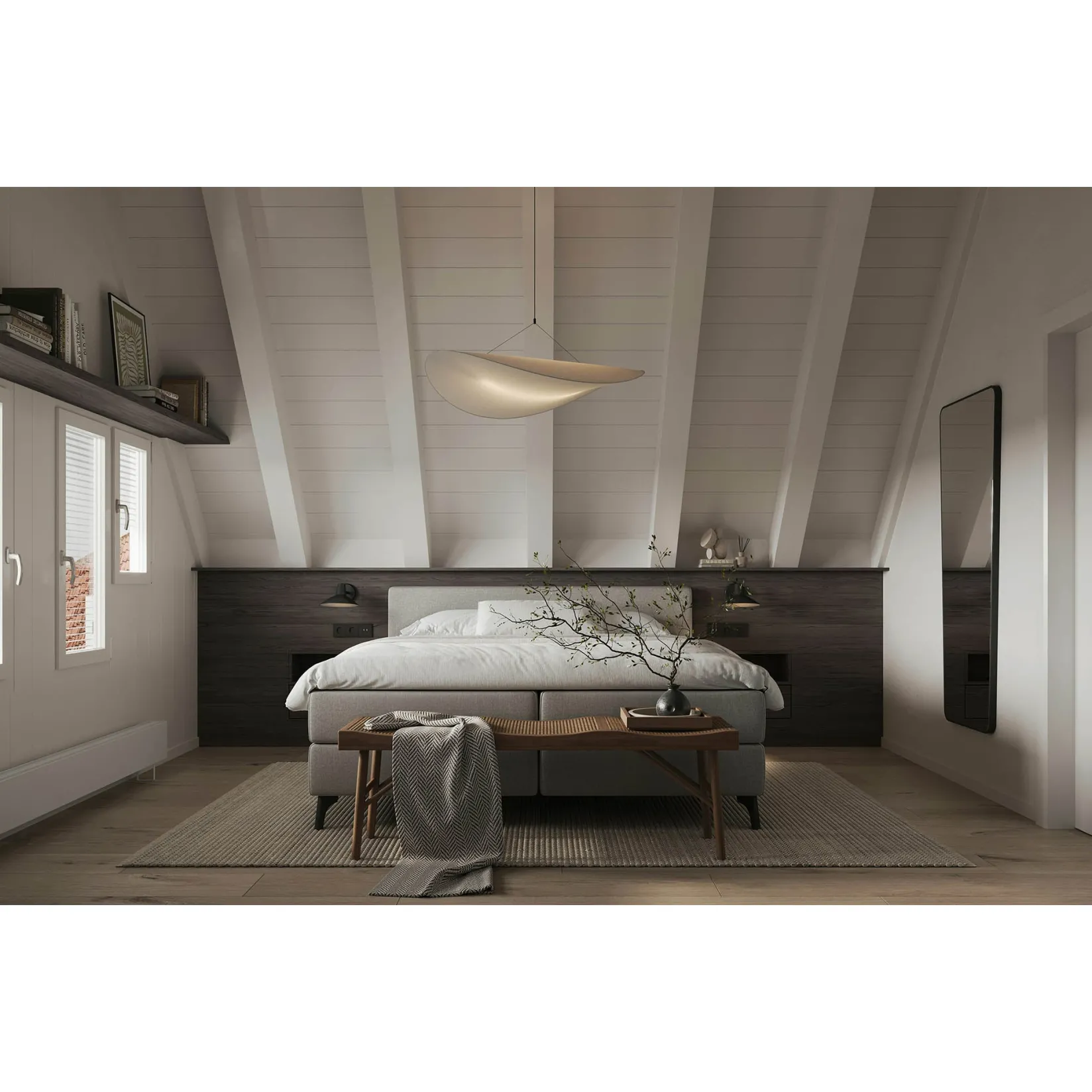 Tense pendant 55-120 | white Tyvek