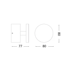 Toffee wall ø8 IP65 | white