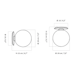 TR Bulb ceiling wall lamp | black
