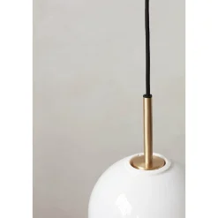 TR Bulb pendant | black and matte opal glass