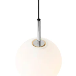 TR Bulb pendant | black and matte opal glass