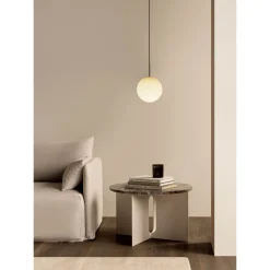 TR Bulb pendant | black and matte opal glass