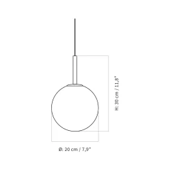 TR Bulb pendant | black and matte opal glass