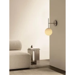 TR Bulb suspension wall lamp | polished steel