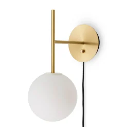 TR Bulb suspension wall lamp | brushed brass