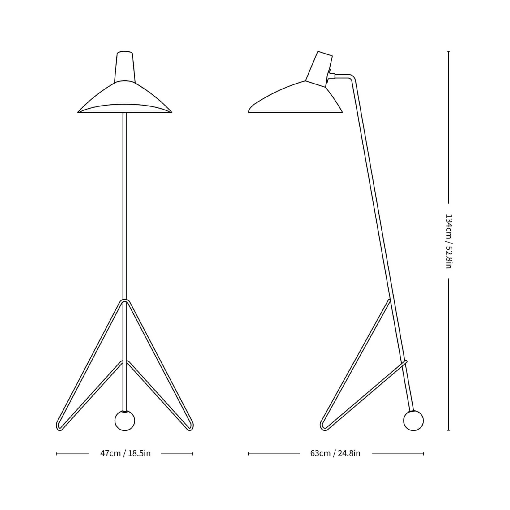 Tripod floor HM8 | matt black