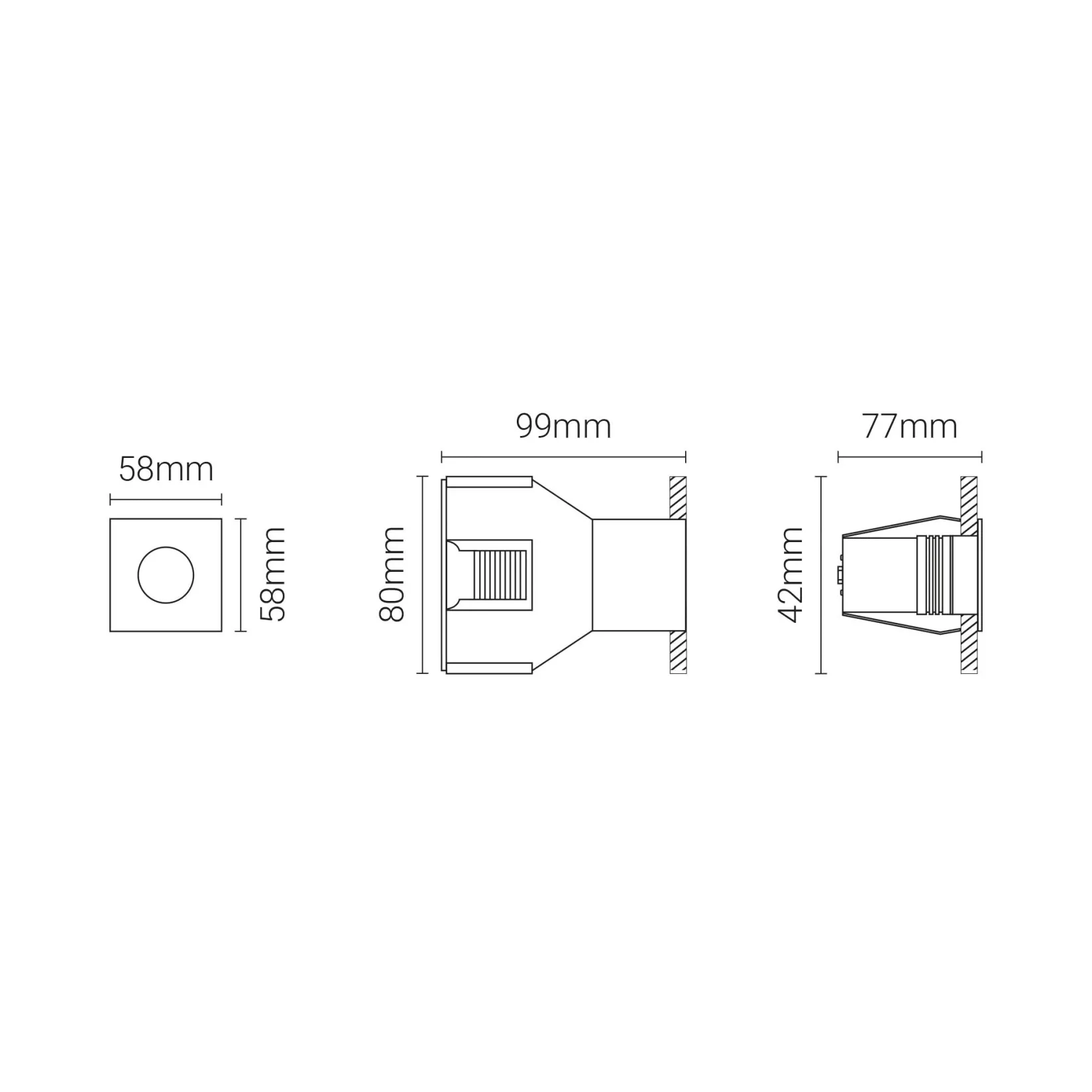 Trond micro IP67 | D58 square