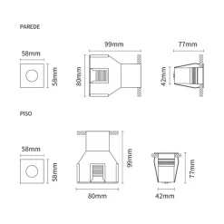 Trond micro IP67 | D58 square