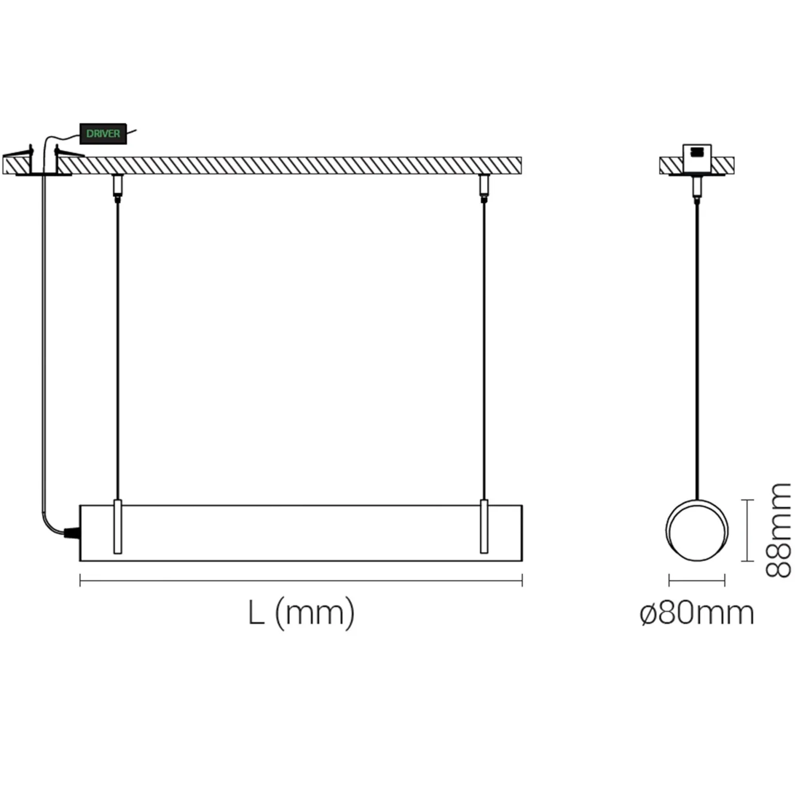Tub LED 360 | 55-205cm